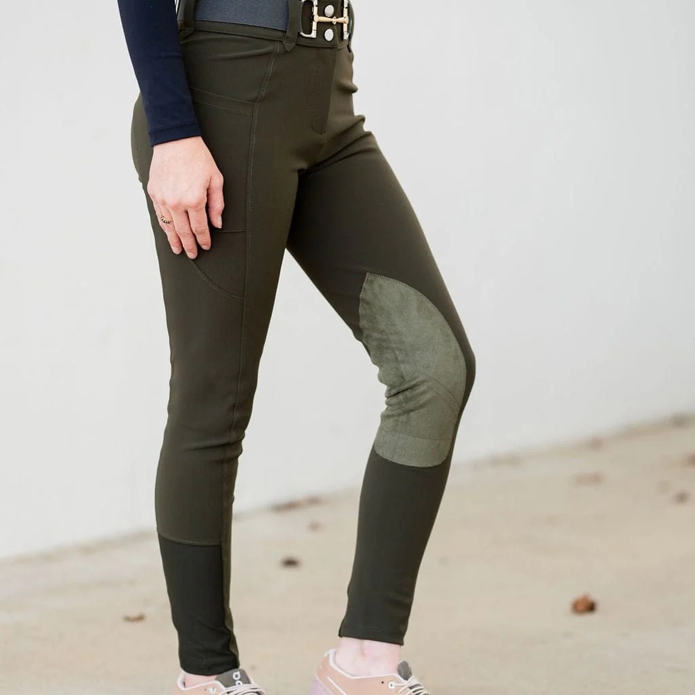 Free Ride Equestrian Pro Breeches - Olive 34